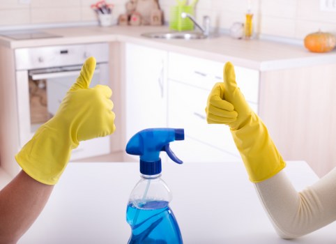 A tidy living space maintained through regular cleaning