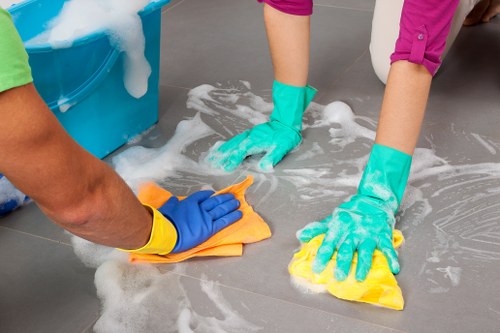 Commercial after builders cleaning in a newly fitted office area
