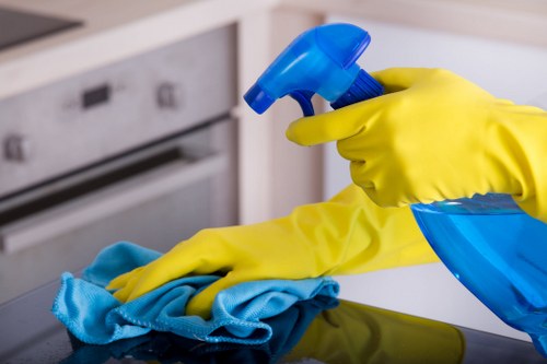 Seasonal deep cleaning of high-traffic areas in a property