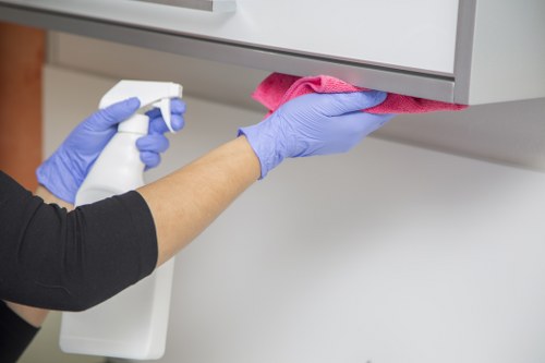 One off cleaning checklist and cleaning equipment setup